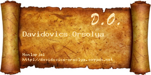 Davidovics Orsolya névjegykártya